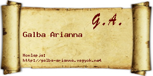 Galba Arianna névjegykártya
